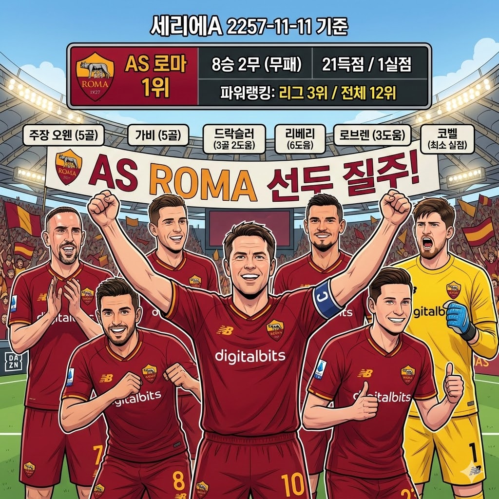 [무패] 로마, 철벽 수비에 오웬 맹활약! 선두 질주
